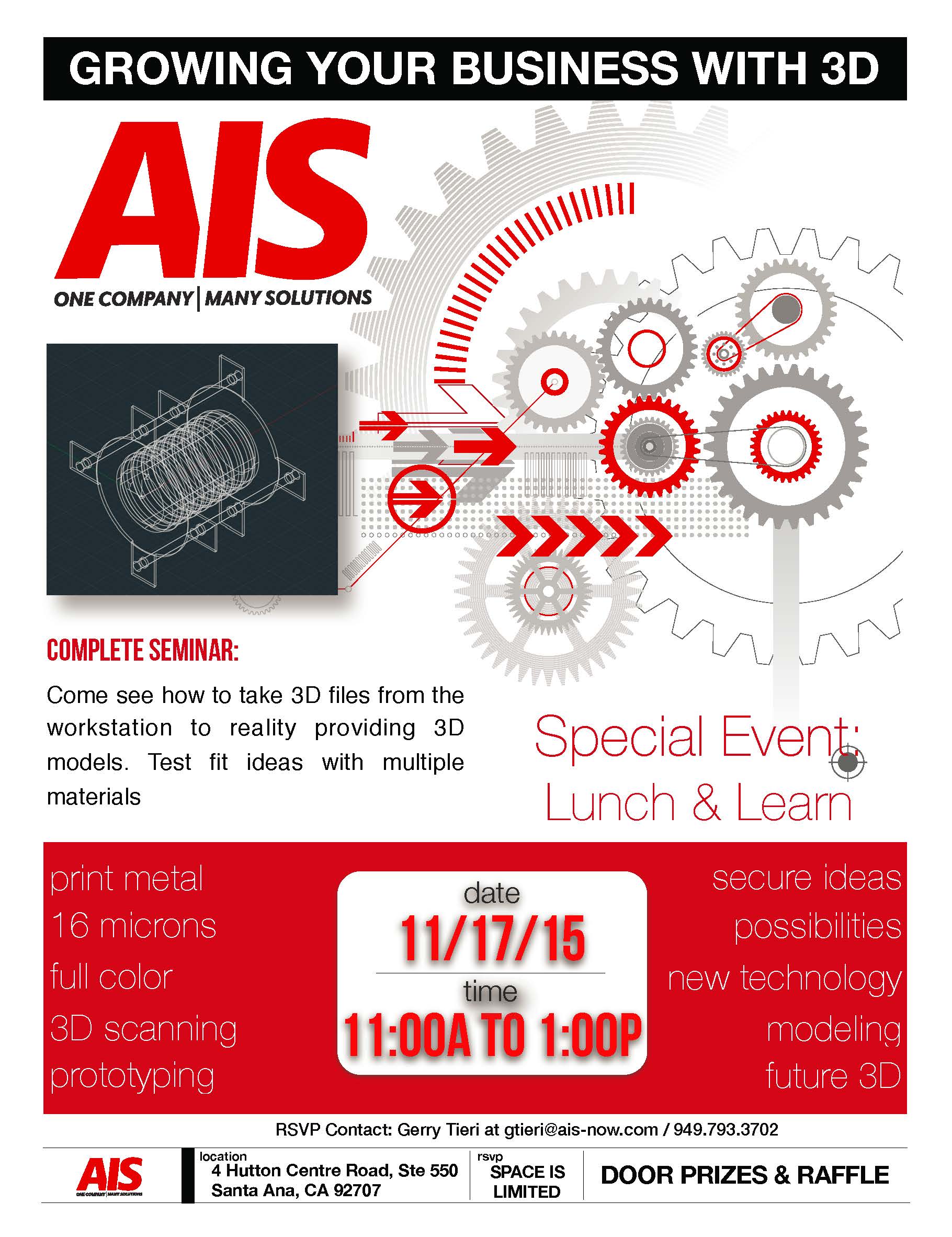 AIS 3D Printing Launch and Learn Event