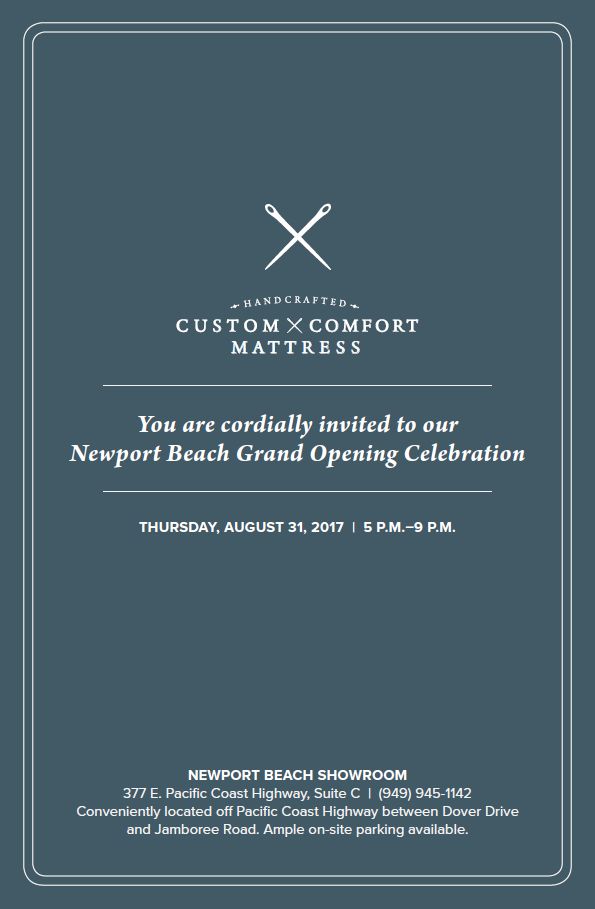 Custom Comfort Mattress Grand Opening