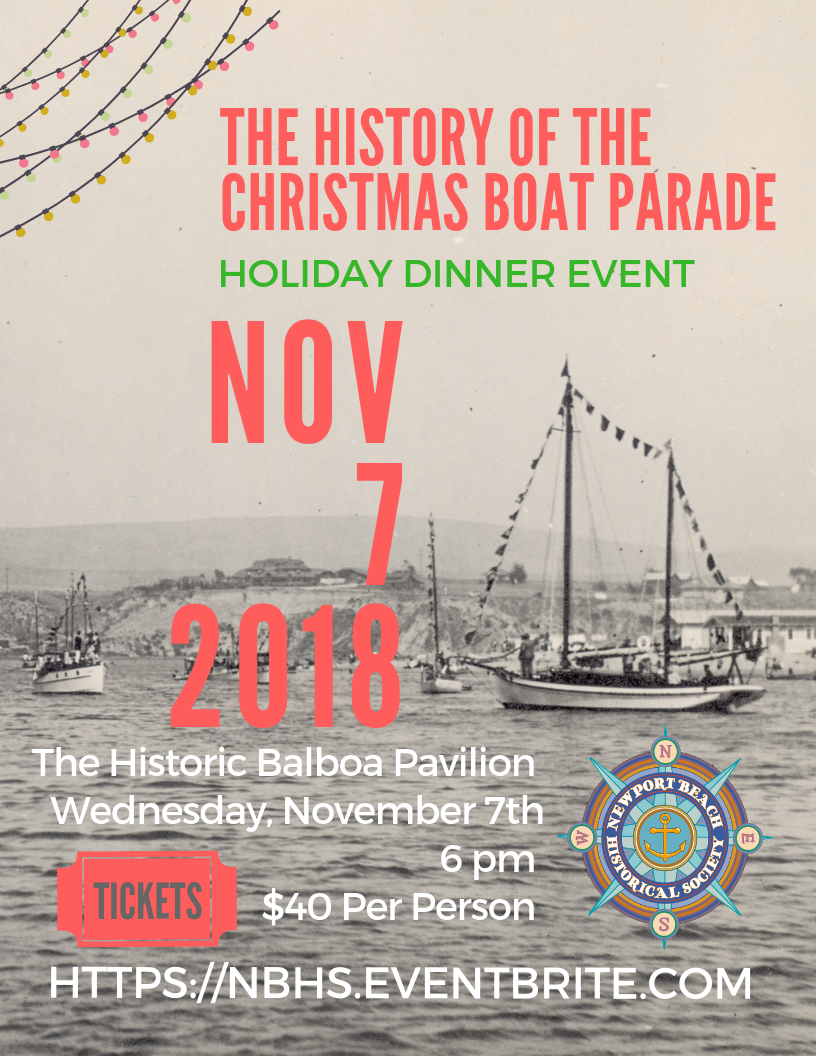 The History of the Newport Beach Christmas Boat Parade Holiday Dinner Event - NB Historical Society