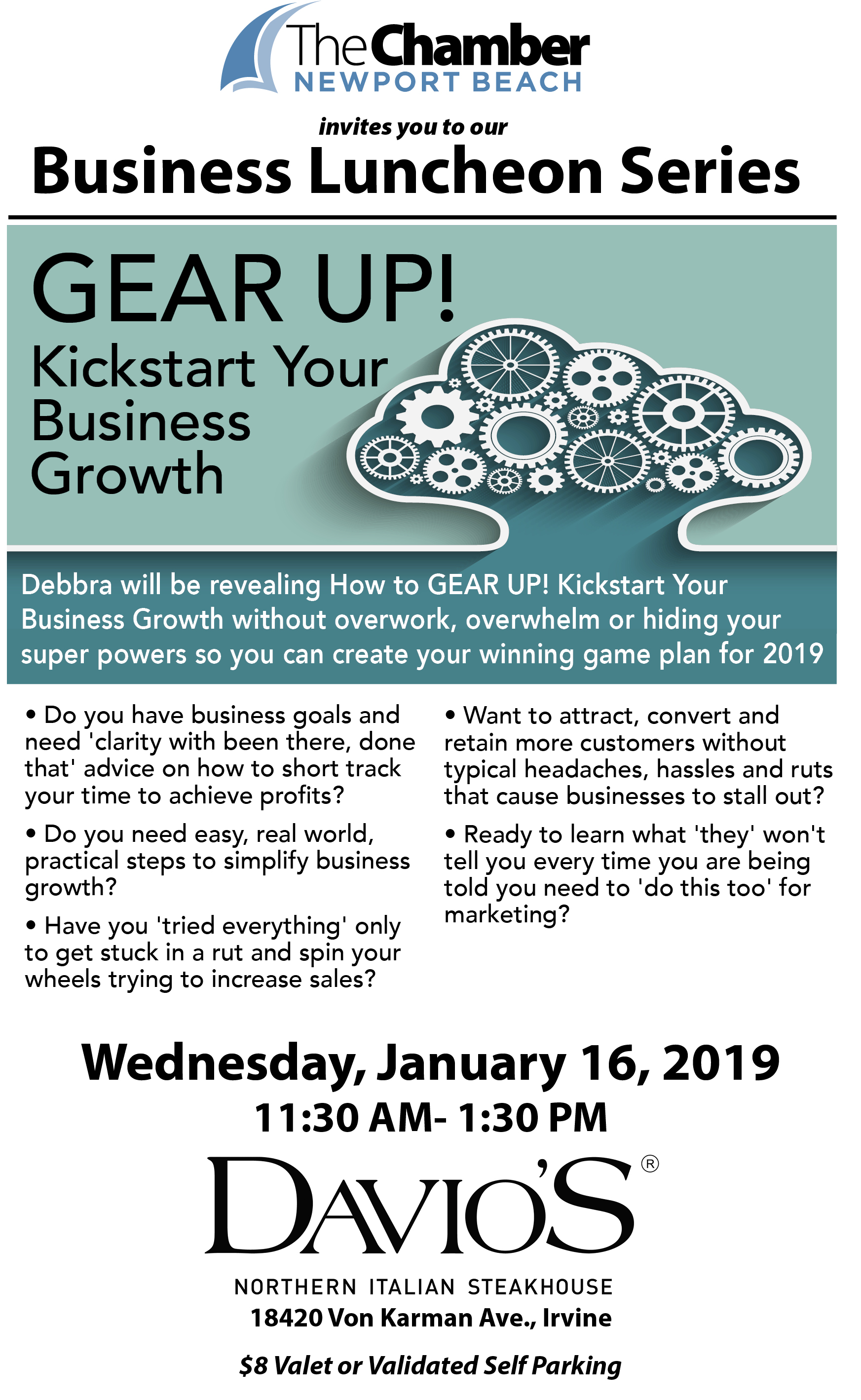 Networking Luncheon - January 2019-GearUpwithDebraSweet-Davios