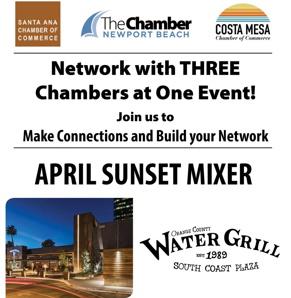 Sunset Mixer - April 2019 - WaterGrill - Tri Chamber - Newport - Costa Mesa - Santa Ana