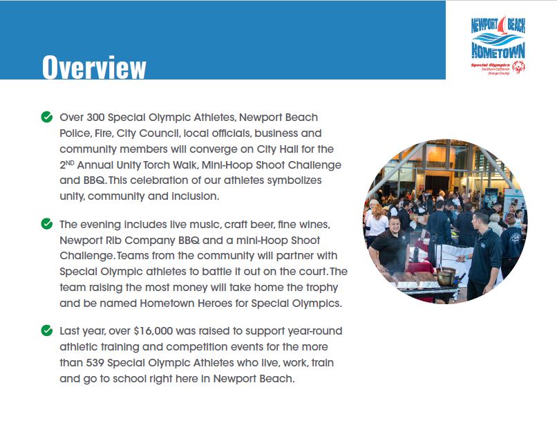 2nd Annual Newport Beach Hometown Special Olympics Newport Beach