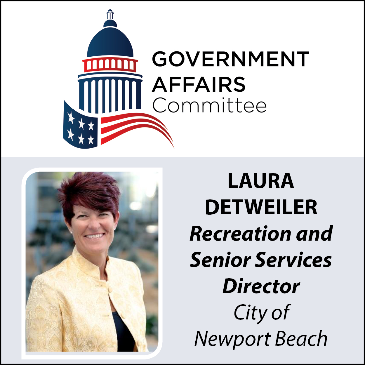 May Government Affairs Committee: City Recreation and Senior Service Update with Laura Detweiler