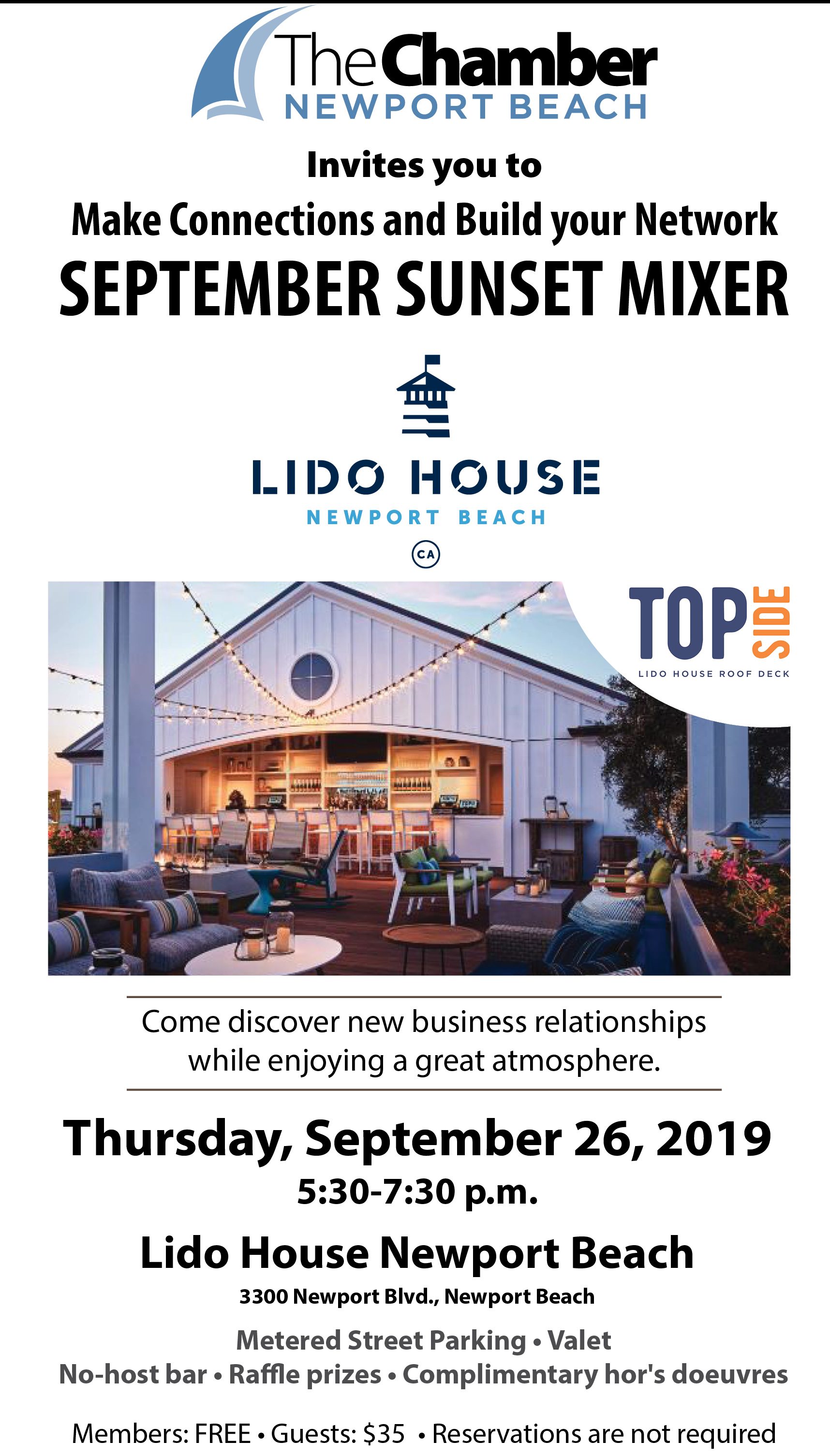 Sunset Mixer - September 2019 - LidoHouse