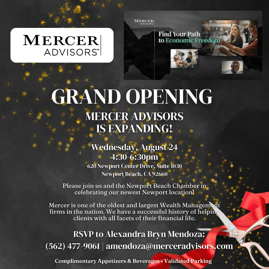 Grand Opening - Mercer Advisors - flyer
