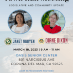 Town Hall Meeting: Legislative and Community Update with Senator Janet Nguyen and 72nd District Assemblywoman Diane Dixon