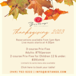 Join Bistango for Thanksgiving Day!