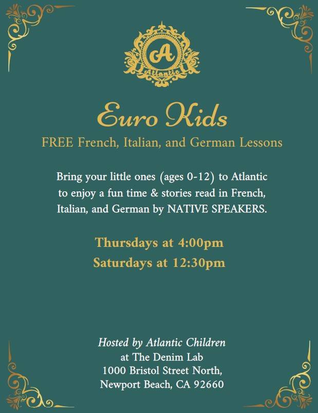 FREE French, Italian, and German Lessons for your Little Ones! Hosted by Atlantic Children