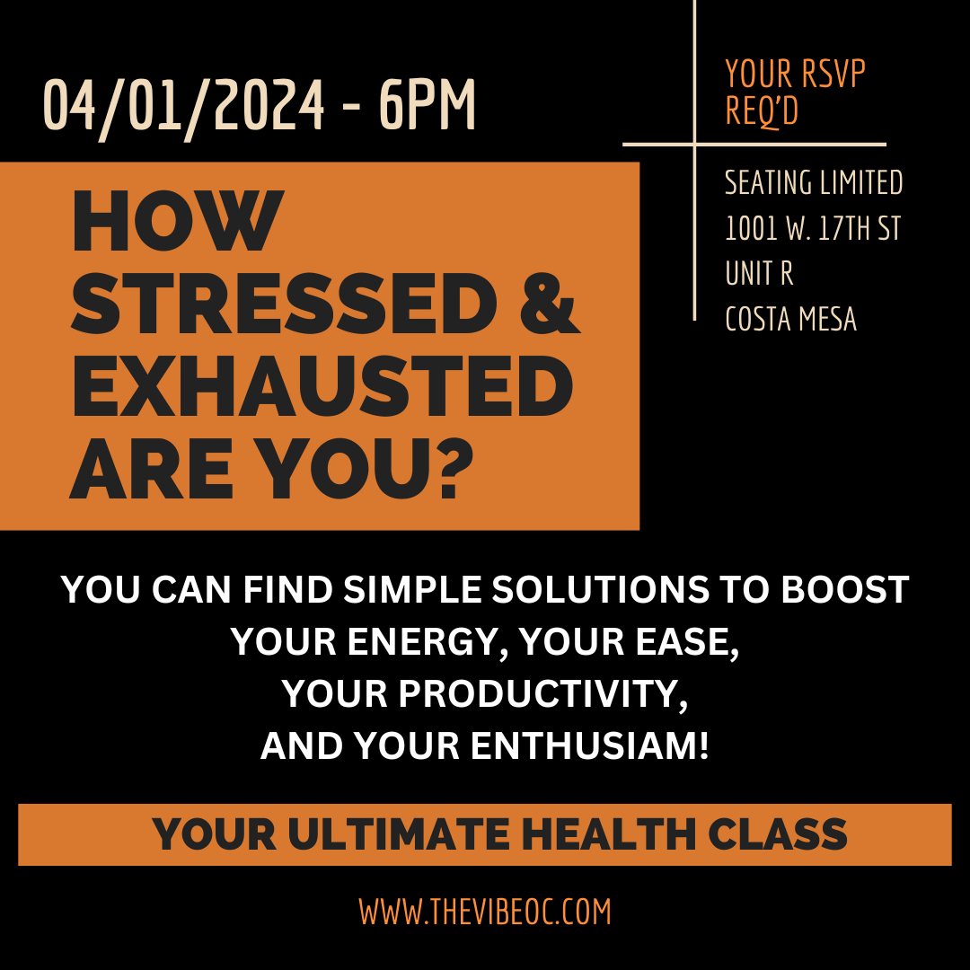 "How Stressed & Exhausted Are You?" Workshop with Dr. Scott Freeman, Vibe Health