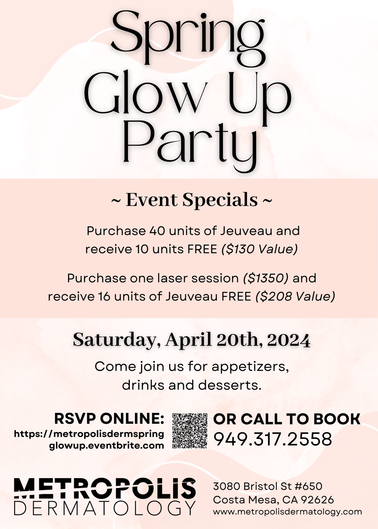 Spring Glow Up Party with Metropolis Dermatology