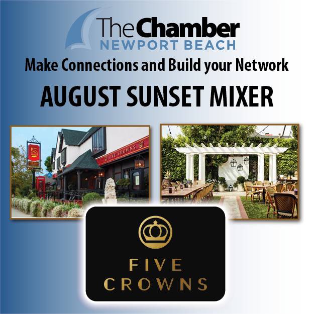 August 2024 Sunset Networking Mixer - Five Crowns Restaurant