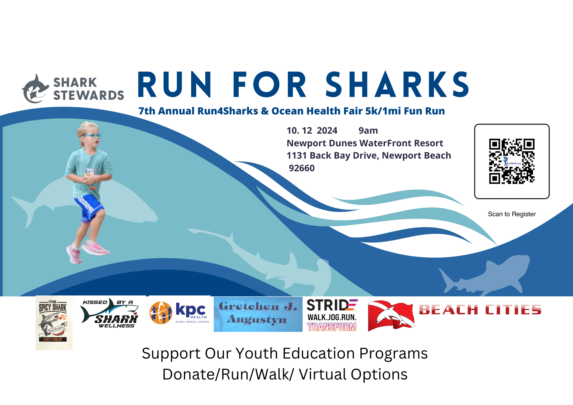 7th Annual Run4Sharks & Ocean Health Fair 5k/1mi Fun Run