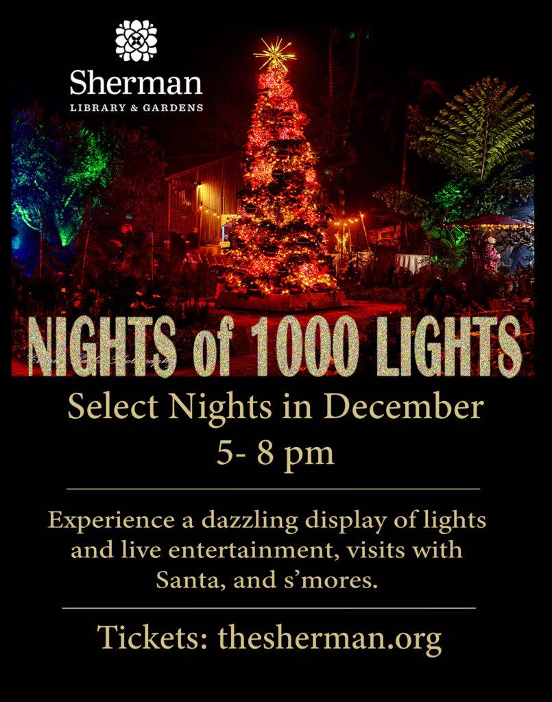 Sherman Library & Gardens' Annual Holiday Extravaganza Nights of