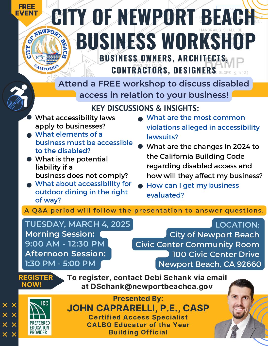 City of Newport Beach Business Workshop
