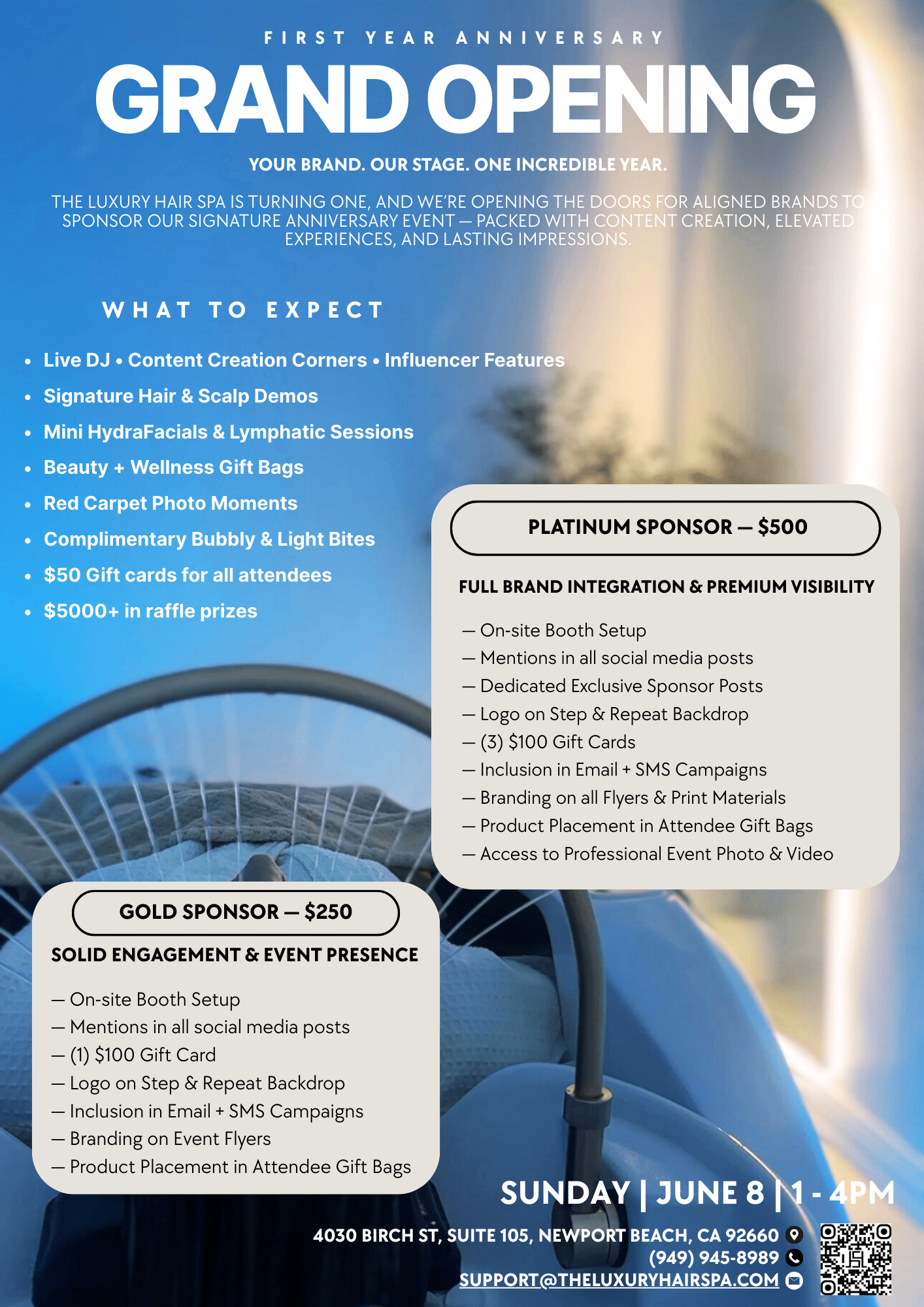 Luxury Hair Spa Ribbon Cutting + Sponsorship Opportunities