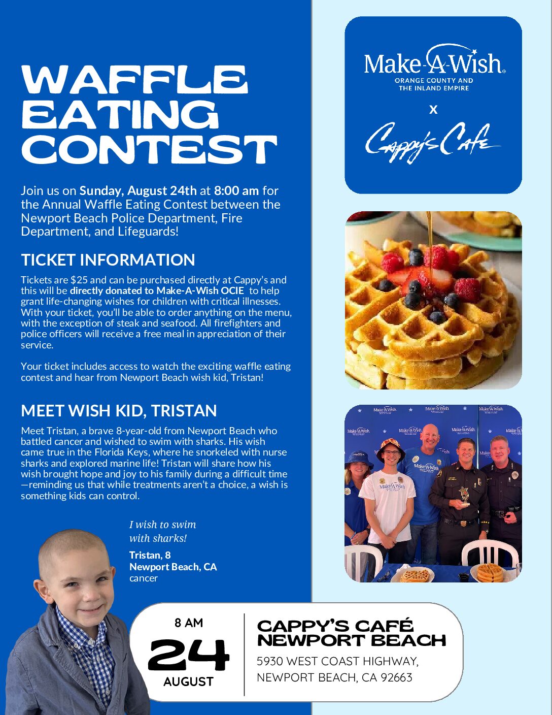 Waffle Eating Contest at Cappy's Cafe