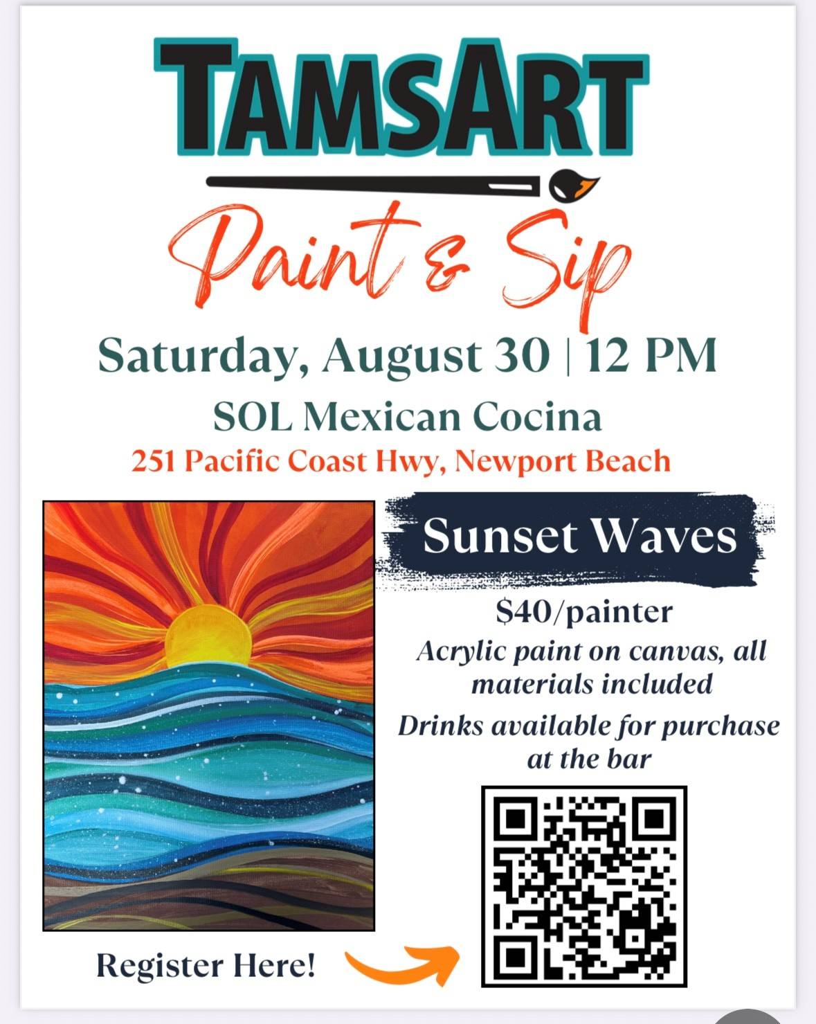 TamsArt Paint & Sip at SOL Mexican Cocina