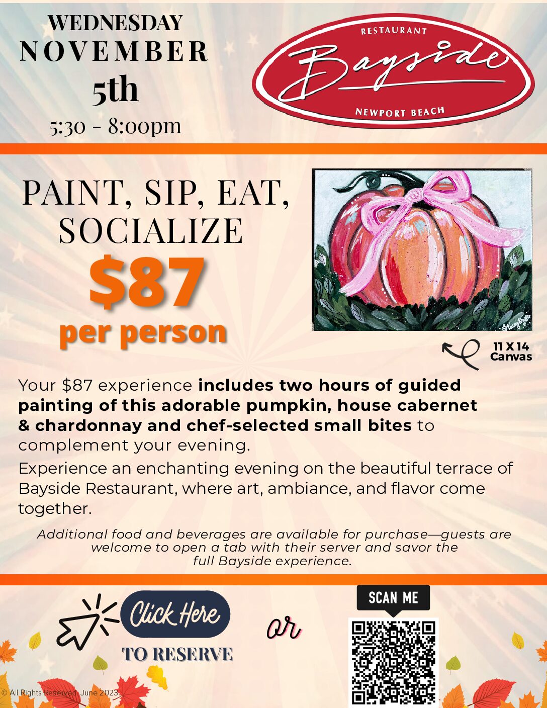 Paint, Sip, Eat, and Socialize with SoCal Paint Parties at Bayside Restaurant