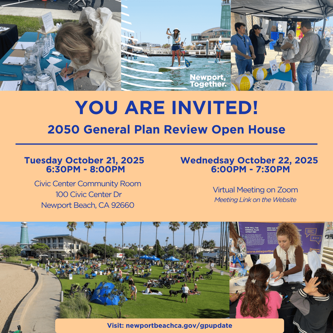 Newport Beach General Plan Update Open Houses