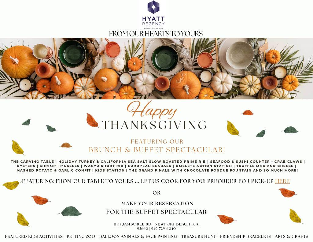 Thanksgiving at Hyatt Regency Newport Beach