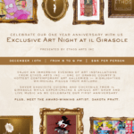 Exclusive Art Night and Anniversary Party at il Girasole