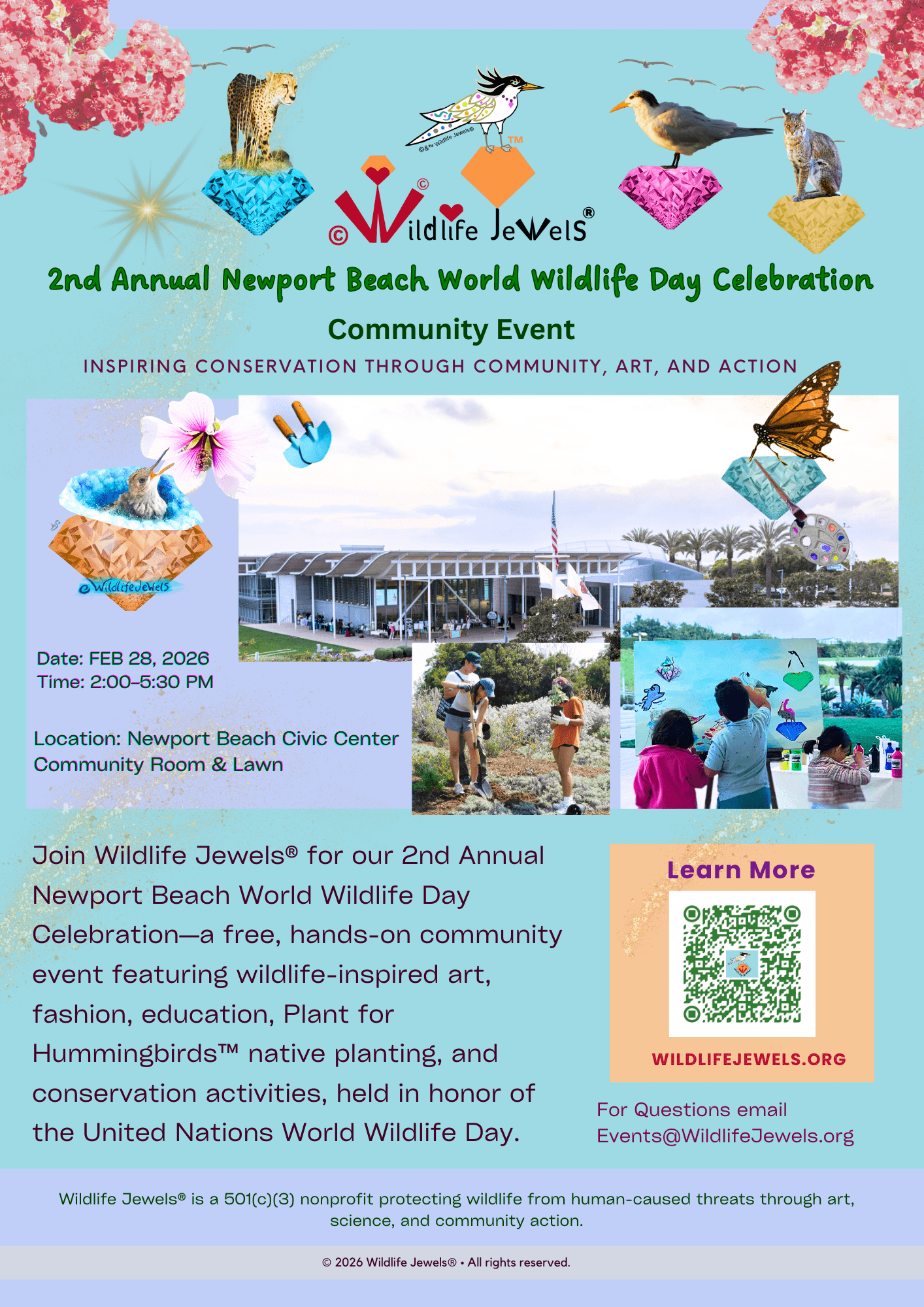 Wildlife Jewels 2nd Annual Newport Beach World Wildlife Day Celebration