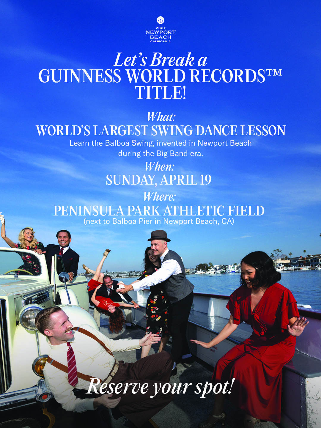 World's Largest Swing Dance Lesson - Visit Newport Beach