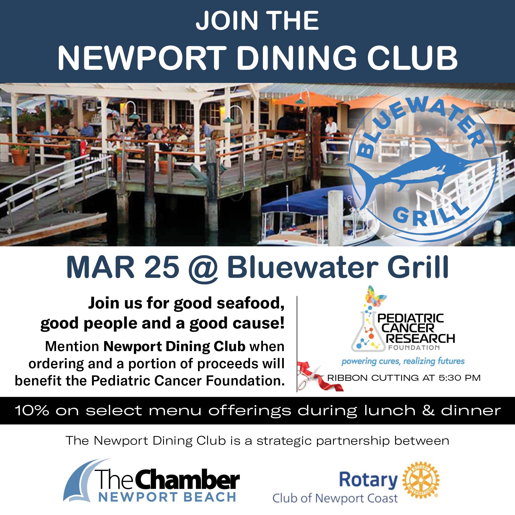 Join the Newport Dining Club at Bluewater Grill