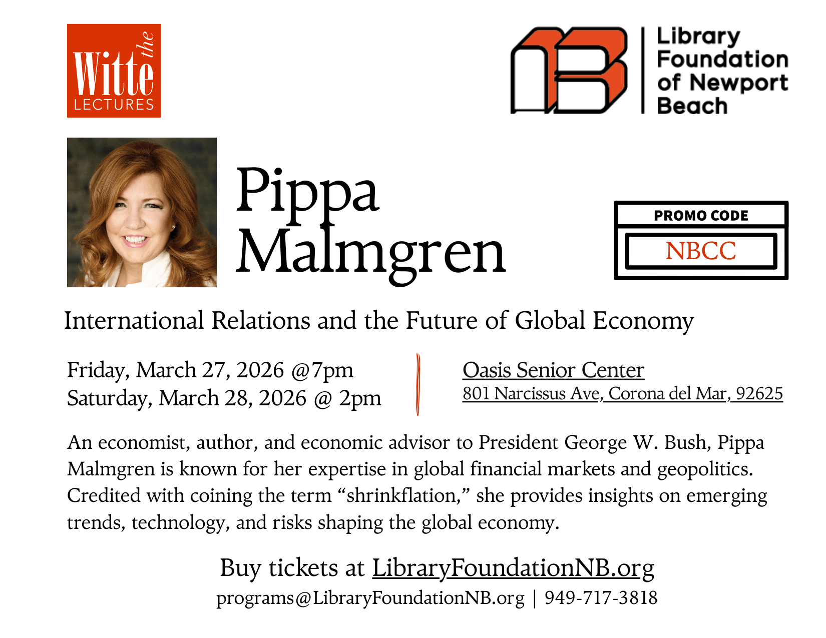 Pippa Malmgren - Witte Lectures