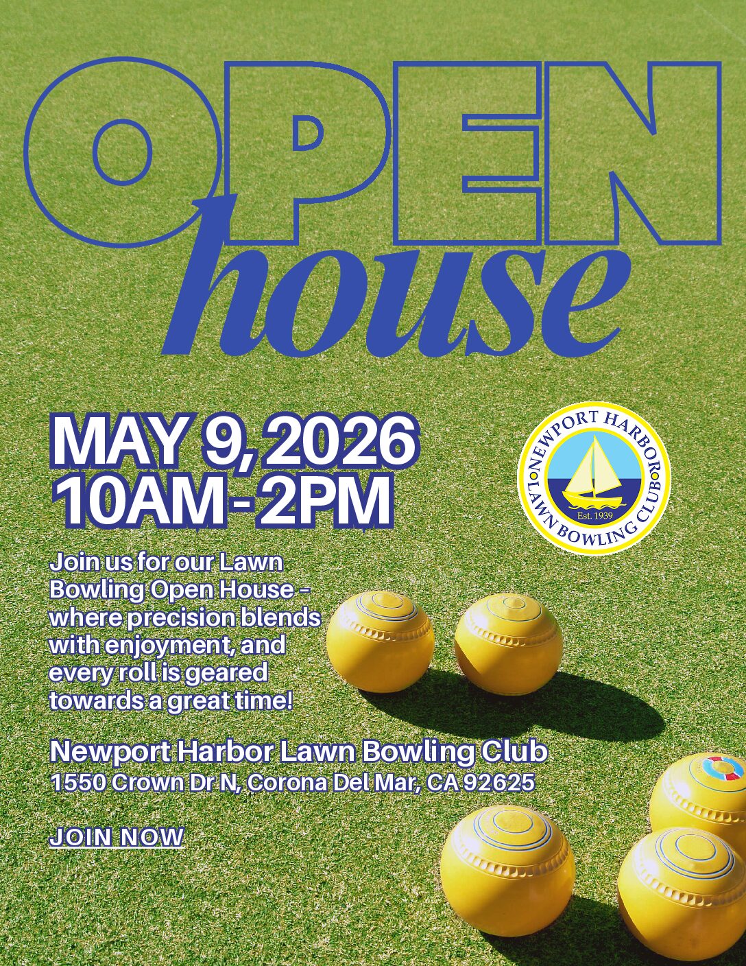 Newport Harbor Lawn Bowling Open House event