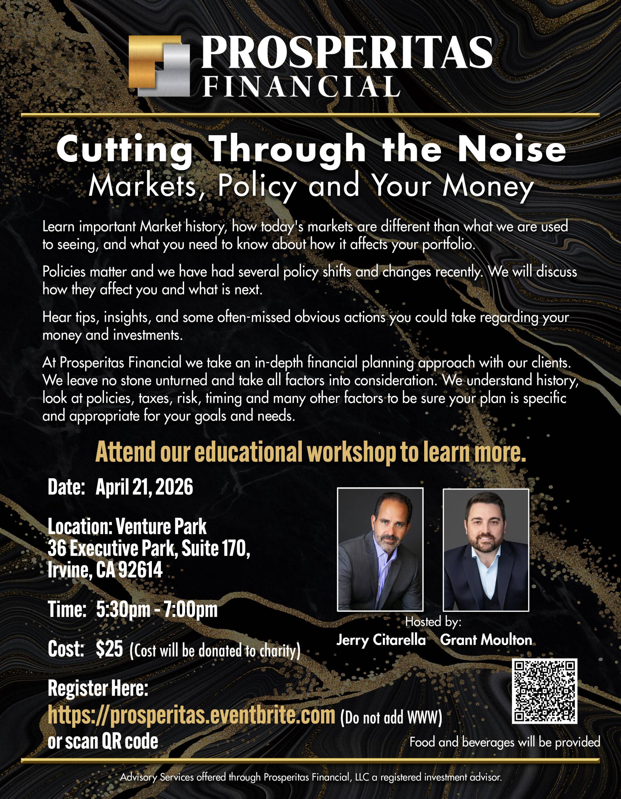 Prosperitas Financial - Invitation to an education event