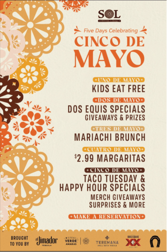 5 Days of celebrations countdown to Cinco at Sol