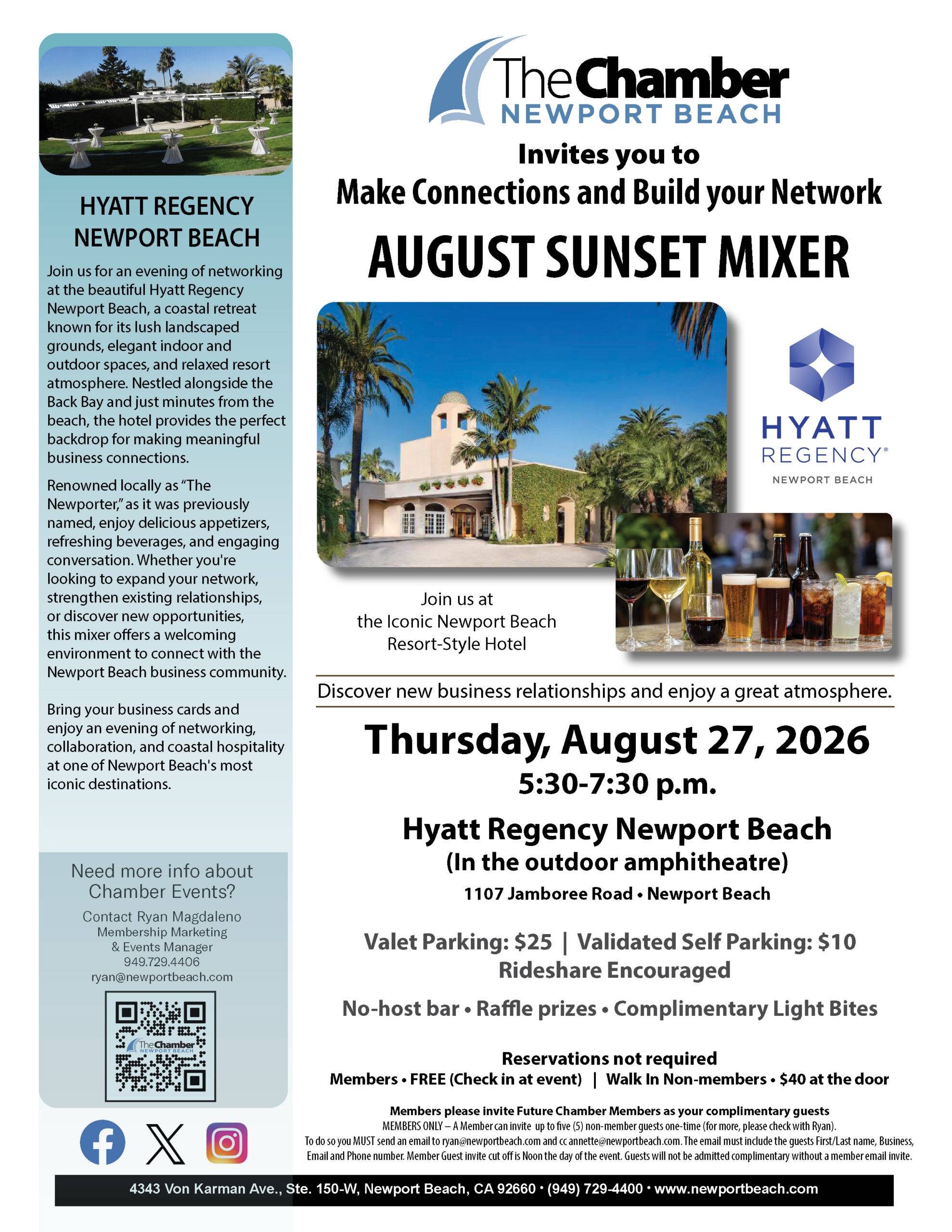 August 2026 Sunset Mixer - Hyatt Regency NB