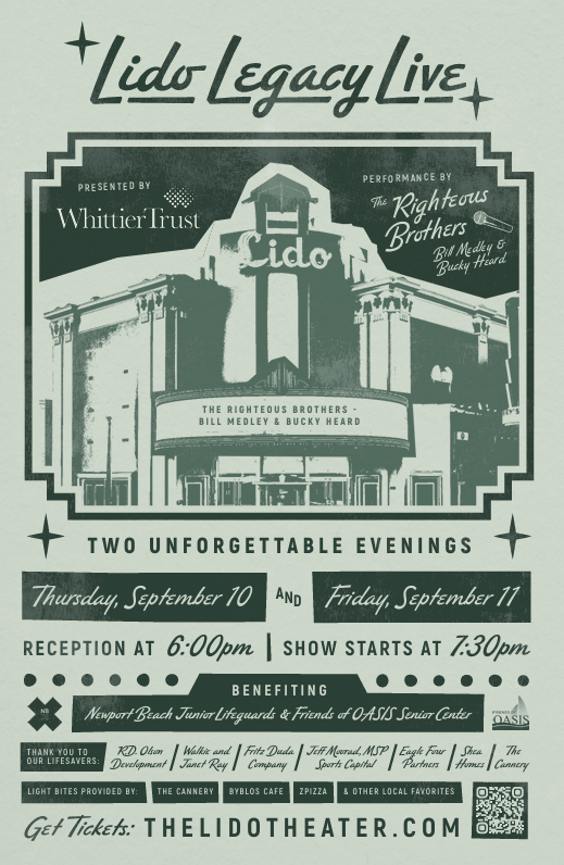 Lido Legacy Live Benefit Concerts Coming to The Lido Theater Sept. 10 & 11
