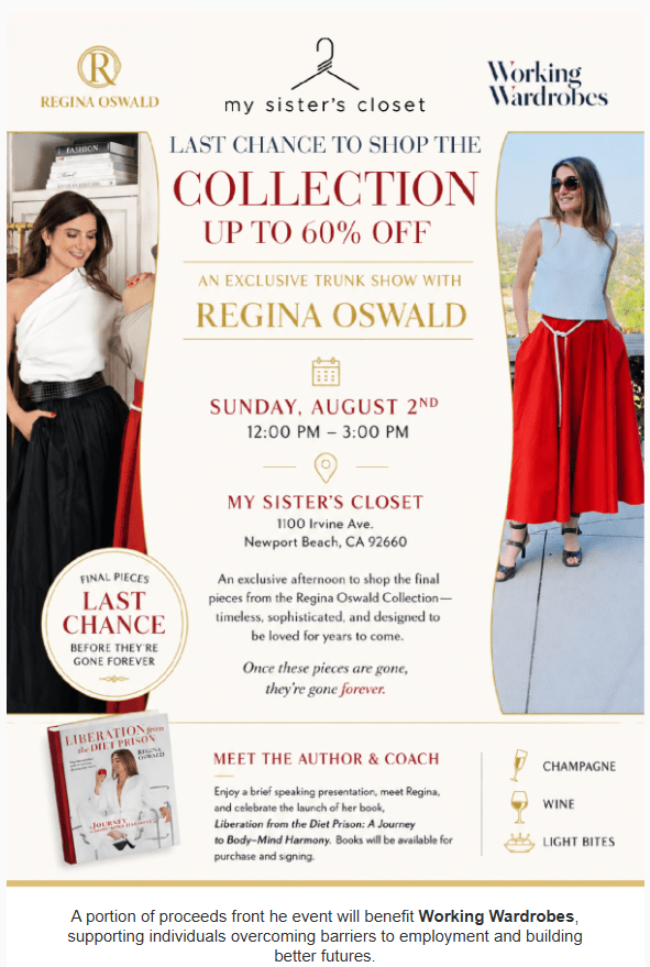 Regina Oswald Trunk Show - My Sister's Closet