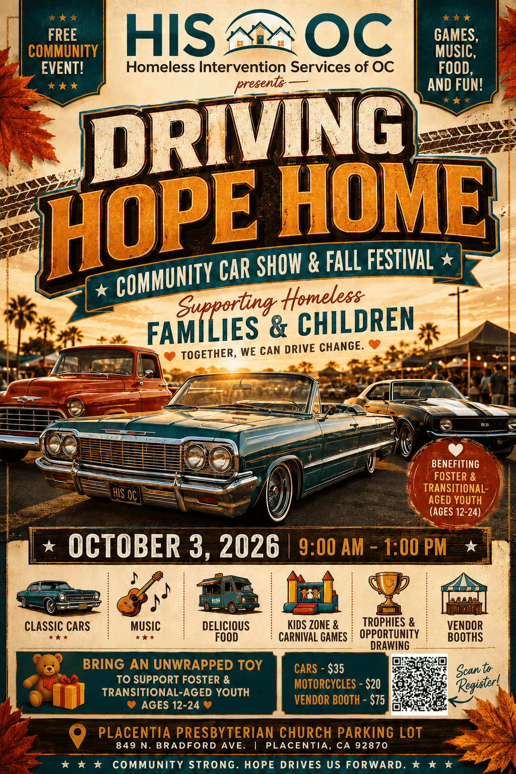 Driving Hope Home - Community Car Show and Film Festival