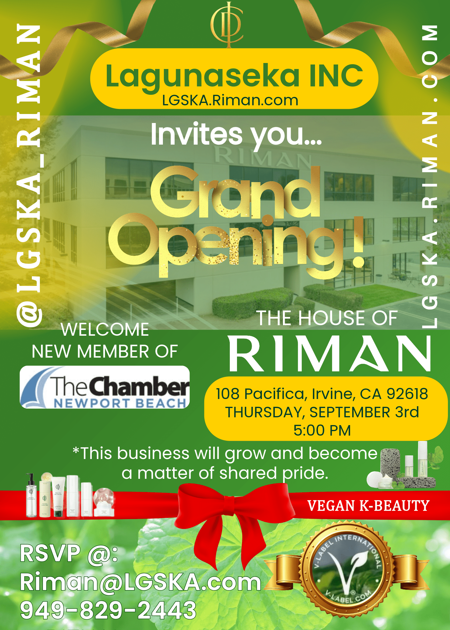 LaGunaSeKa INC by Riman Skincare Ribbon Cutting