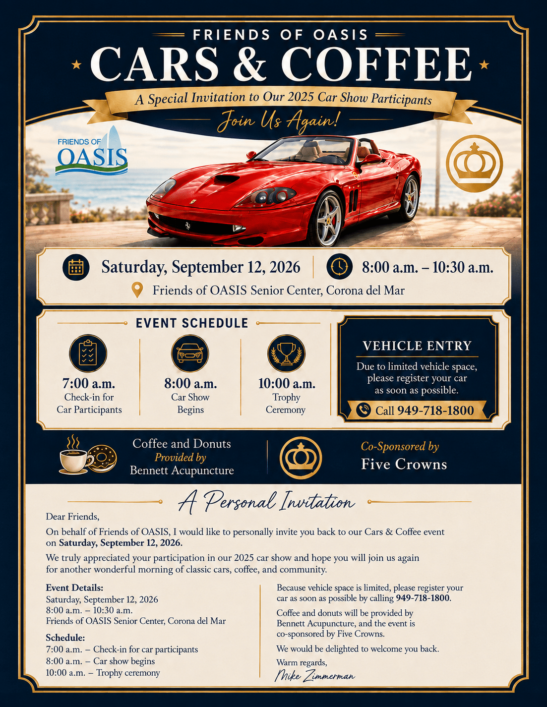 Friends of Oasis - Cars & Coffee