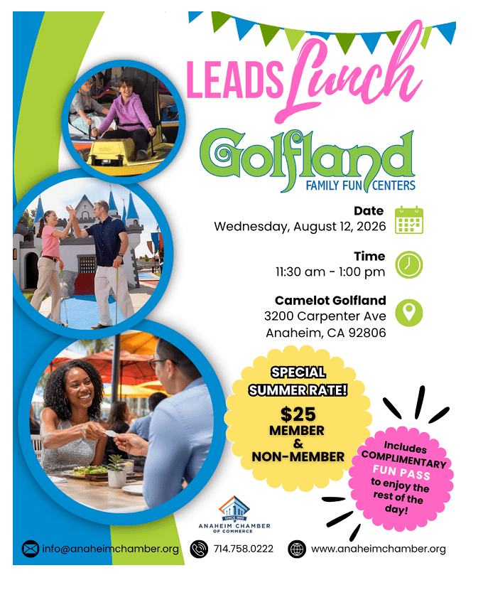 Leads Lunch at Camelot Golfland