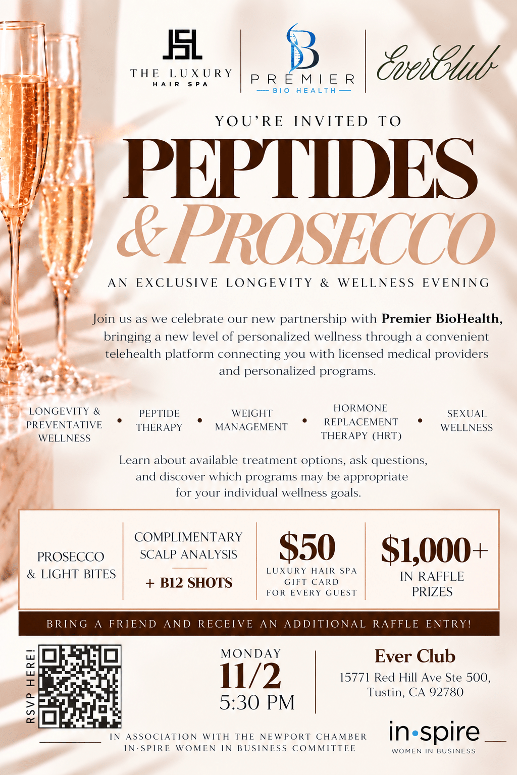 Pilates and Prosecco - Luxury Hair Spa