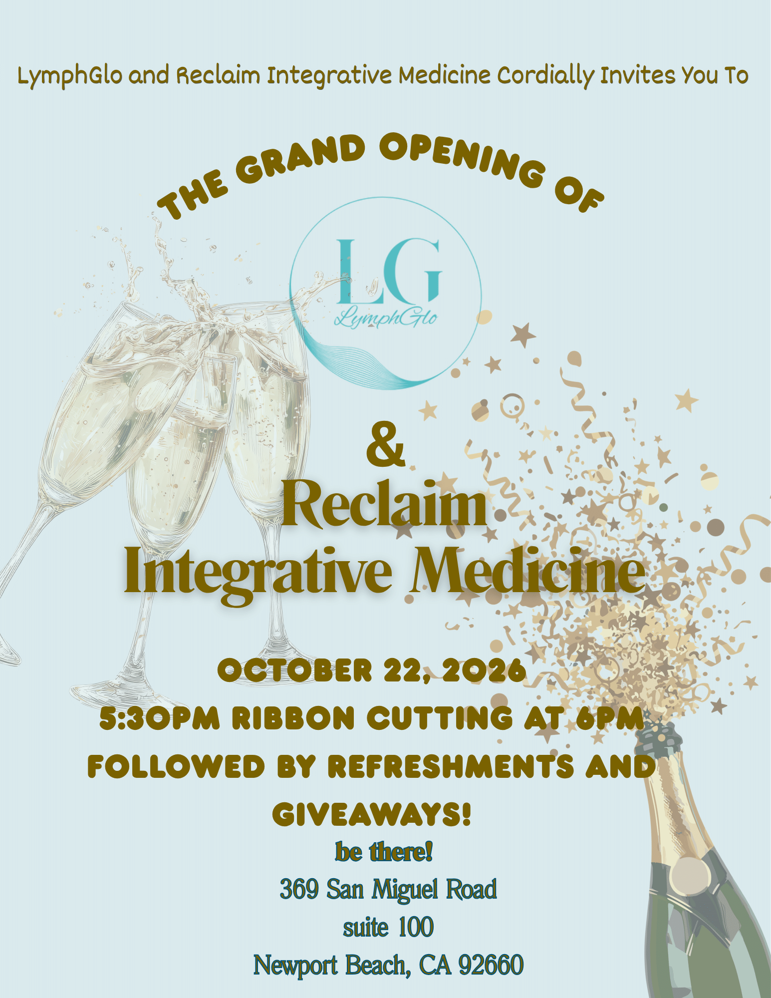 LymphGlo & Reclaim Integrative Medicine Ribbon Cutting/ Grand Opening